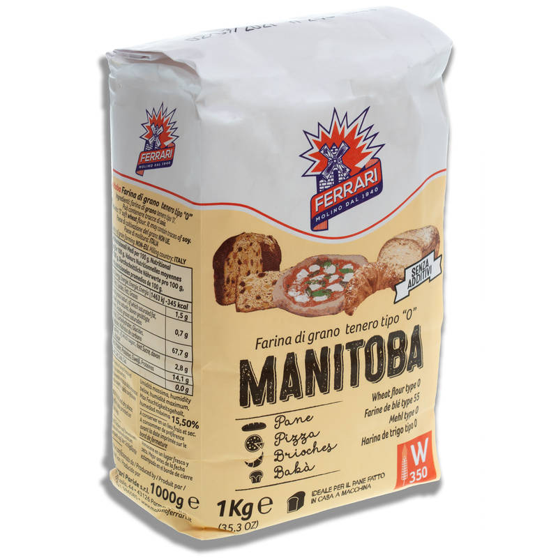 Farina di grano tenero tipo 0 Manitoba – Molino Ferrari – farina